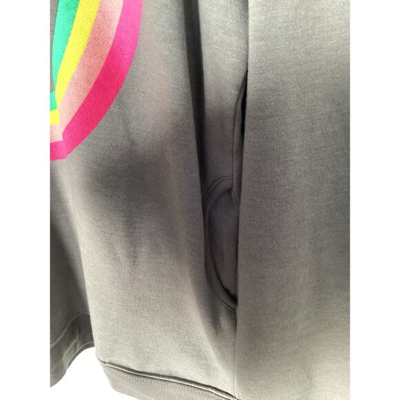 Natural life boho comfy retro casual smiley face sweatshirt with pockets small - Picture 5 of 9